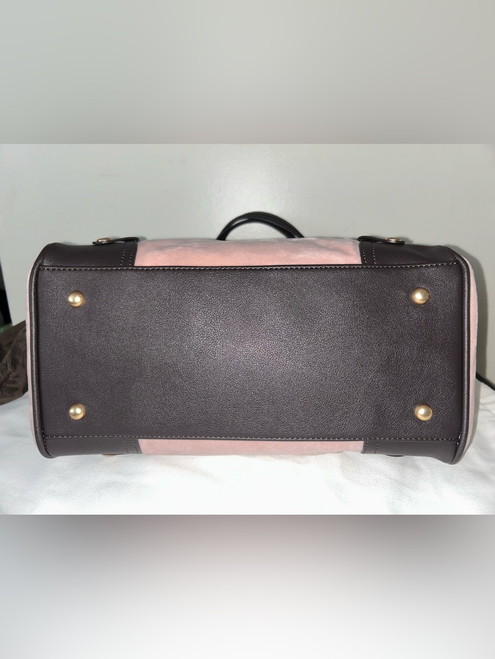 NEW! JUICY COUTURE Daydreamer Classic Scottie Dogs Velour Tote Dusty Blush Pink - Picture 5 of 5